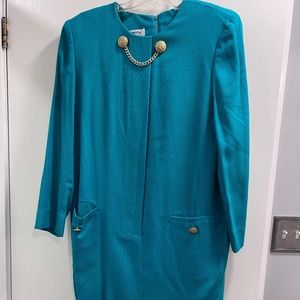 90's VINTAGE Depeche Mode Aqua Dress Size 10